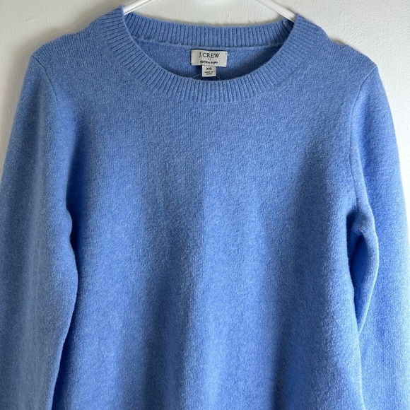 J.Crew Women's Pullover Blue Extra Soft Knit Long Sleeve Sweater- Size XS NWT - Picture 3 of 11